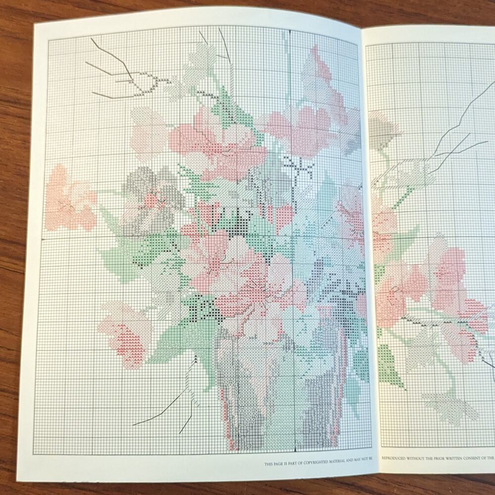 Summer Splendor Floral Cross Stitch Pattern Book - Picture 2 of 3